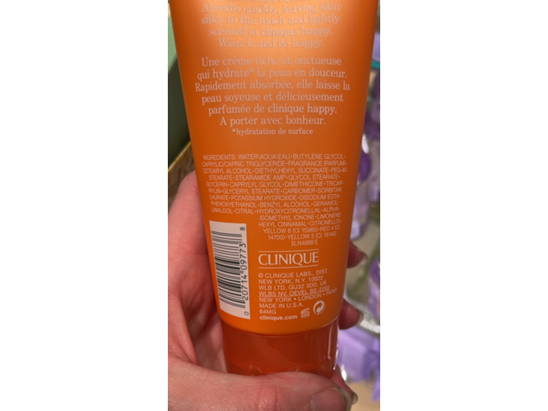 Clinique Happy Body Cream, 6.7 fl oz/200 mL