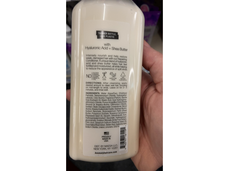 Anomaly Repair Conditioner, Hyaluronic Acid + Shea Butter 11 fl oz/325 mL
