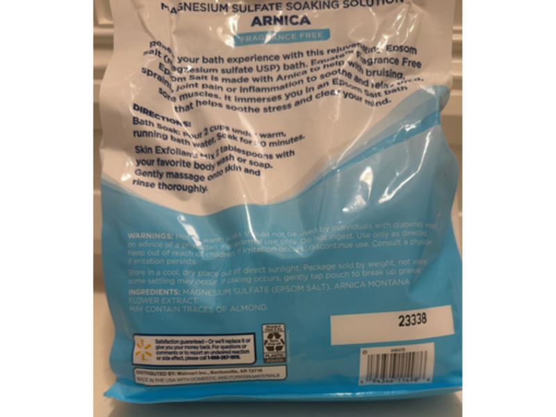 Equate Epsom Salt, Arnica, 48 oz/1.36 kg