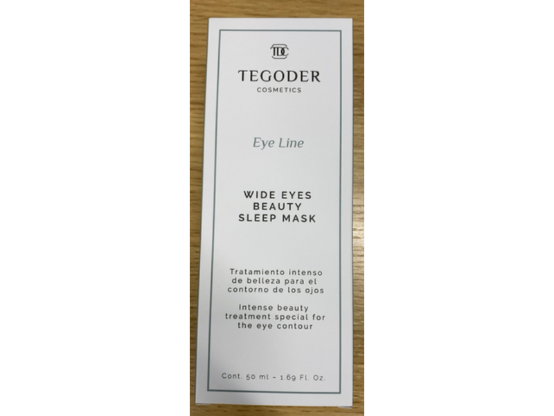 Tegoder Cosmetics Eye Line Wide Eye Beauty Sleep Mask, 1.69 fl oz/50 mL