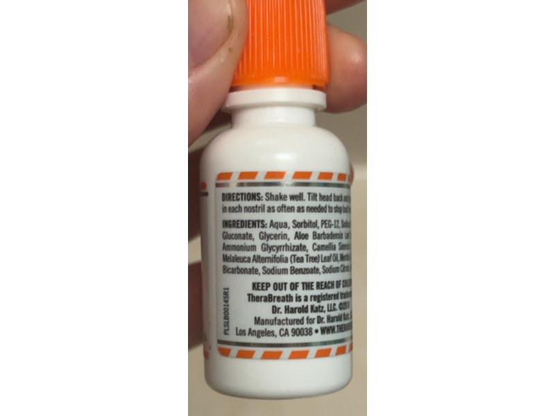 TheraBreath Plus Nasal Sinus Drops, 0.5 fl oz/15 mL, Pack Of 3