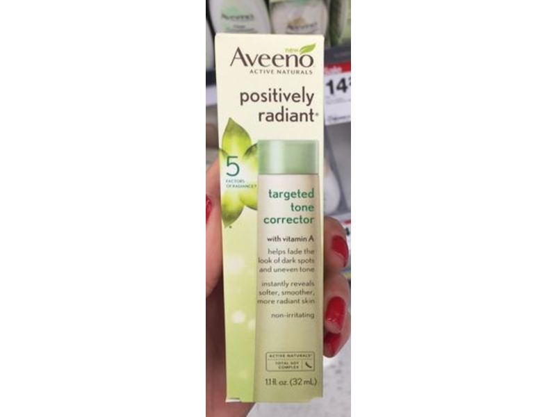Aveeno Positively Radiant Targeted Tone Corrector, 1.1 fl oz/32 mL