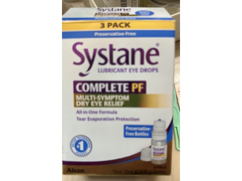 Alcon Systane Lubricant Eye Drops, 0.34 fl oz/10 mL, Pack Of 3