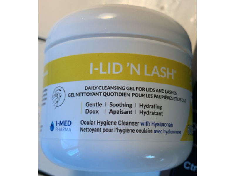 I - Med Pharma I-Lid 'N Lash Daily Cleansing Gel, Hyaluronan, 60 Wipes