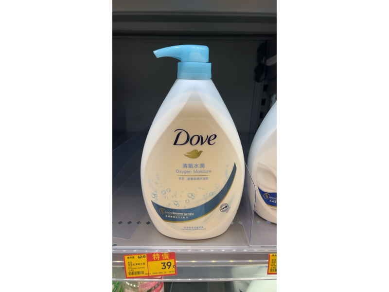 Dove Oxygen Moisture Body Wash, Microbiome Gentle, 1000 mL