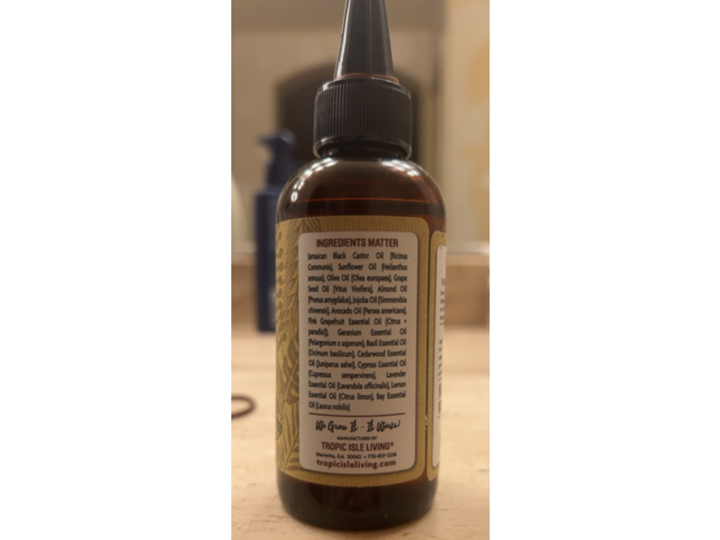 Tropic Isle Natural Hair Growth Oil, Jamaican Black Castor Oil, 4 fl oz/118 mL