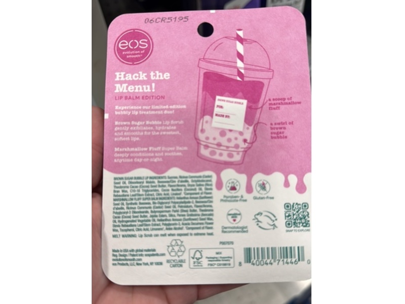 Eos Flavor Lab Secret Menu Hack The Menu Gift Set, Brown Sugar Bubble