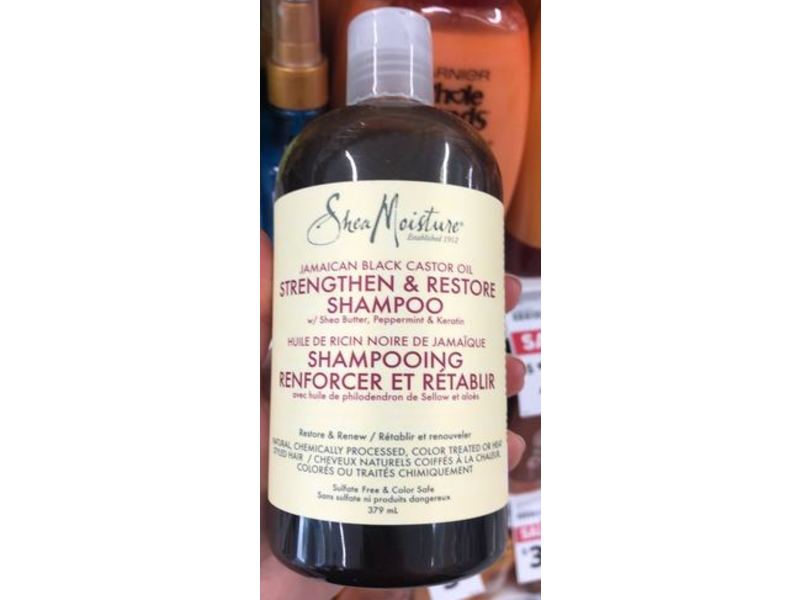 Shea Moisture Strengthen & Restore Shampoo, Jamaican Black Castor Oil, 379 mL