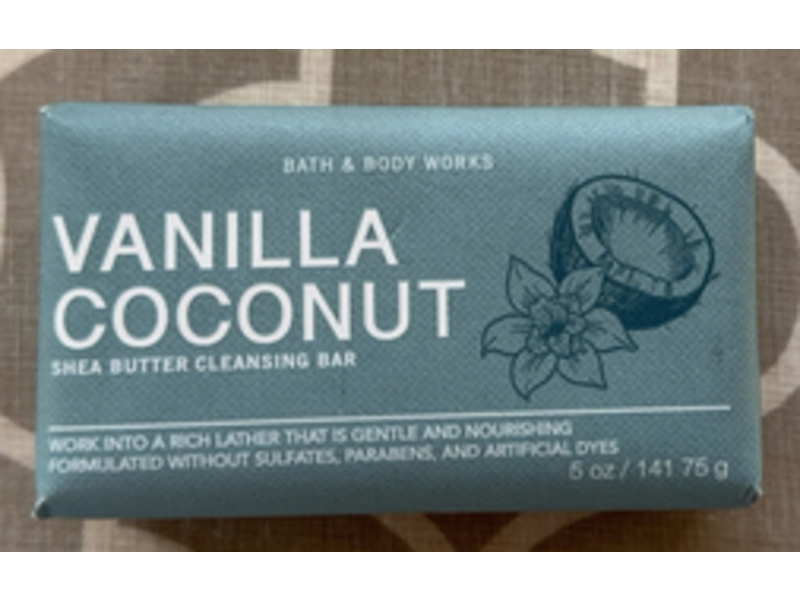 Bath & Body Works Shea Butter Cleansing Bar, Vanilla Coconut, 5 oz/141.75g
