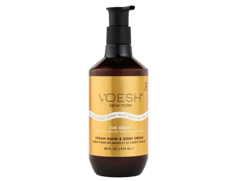 Voesh New York Vegan Hand & Body Cream, 24k Gold, 28 fl oz/829 mL