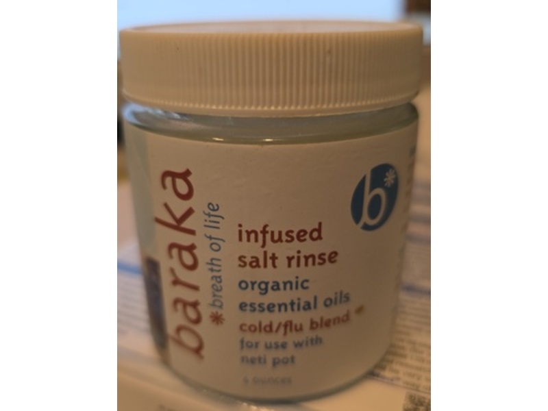 Baraka Breath Of Life Infuse Salt Rinse Organic Essentials Oils, 4 oz