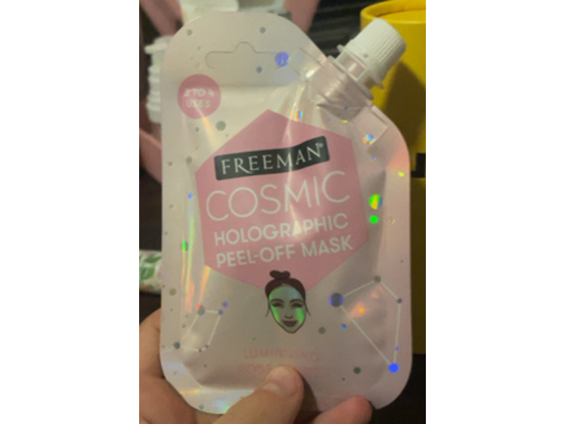 Freeman Holographic Peel-Off Mask, Luminizing Rose Quartz, 1.18 fl oz/35 mL
