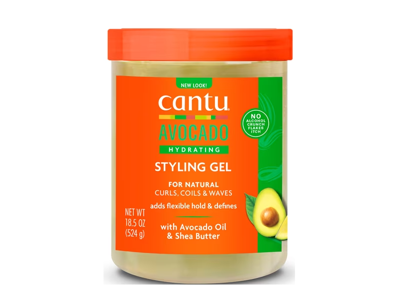Cantu Hydrating Styling Gel, Avocado Oil & Shea Butter, 18.5 oz/524 g