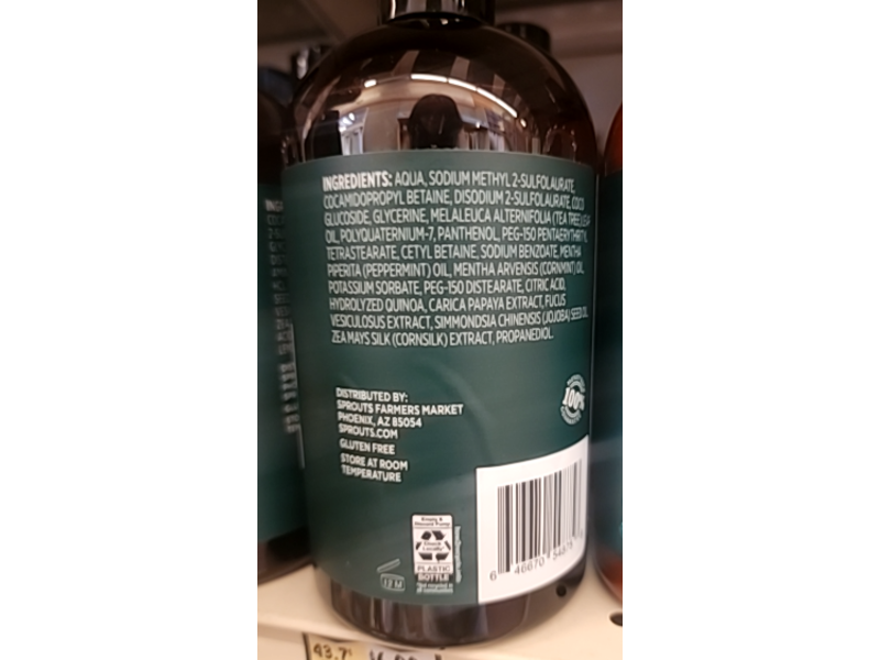 Sprouts Soothing & Hydrating Shampoo, Tea Tree, 16 fl oz/473 mL