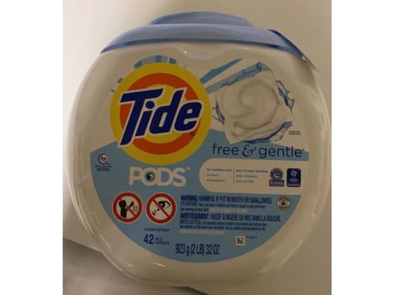 Tide Laundry Detergent Pods, Free & Gentle, 32 oz/923 g, 42 Pacs