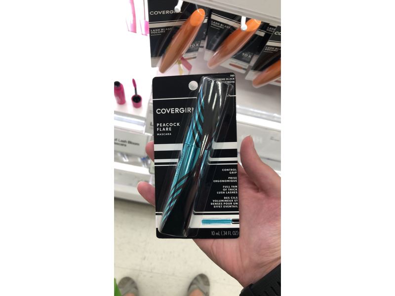 CoverGirl Peacock Flare Mascara, 785 Extreme Black, 0.34 fl oz/10 mL