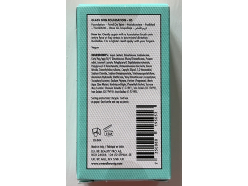 Sweed Glass Skin Foundation, 05 Light Neutral, 1 fl oz/30 mL