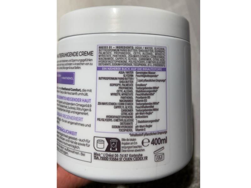 Mixa Panthenol Comfort Soothing Cream, 150 mL