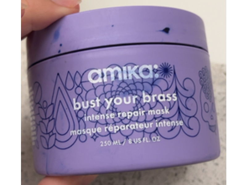 Amika Bust Your Brass Intense Repair Hair Mask, 8 fl oz/250 mL