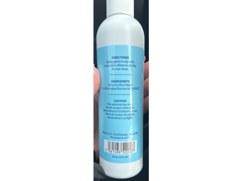 Aquia Antimicrobial Hypochlorous Face + Skin Cleanser, 8 fl oz/236 mL