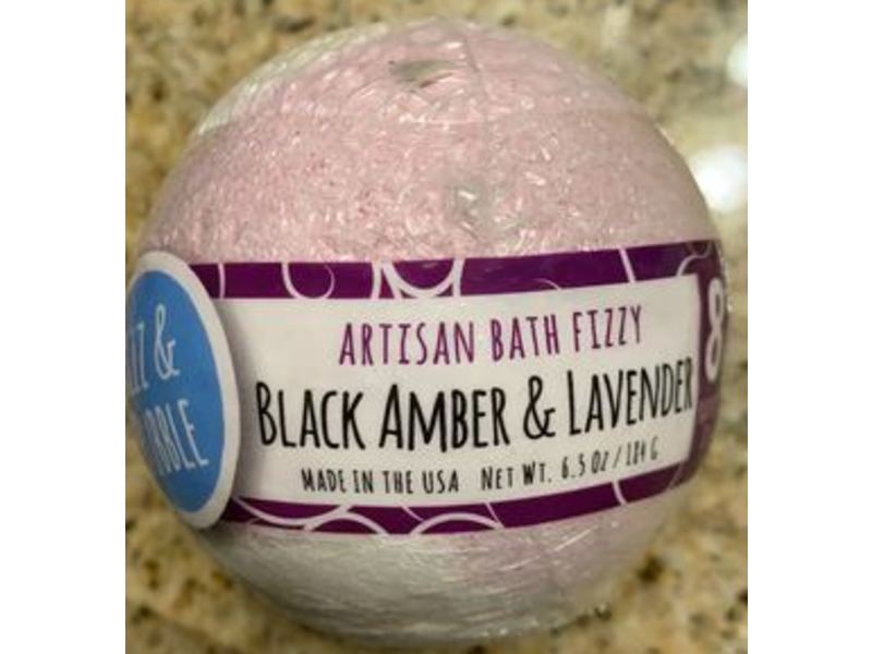Fizz & Bubble Artisan Bath Fizzy, Black Amber & Lavender, 6.5 oz/184 g