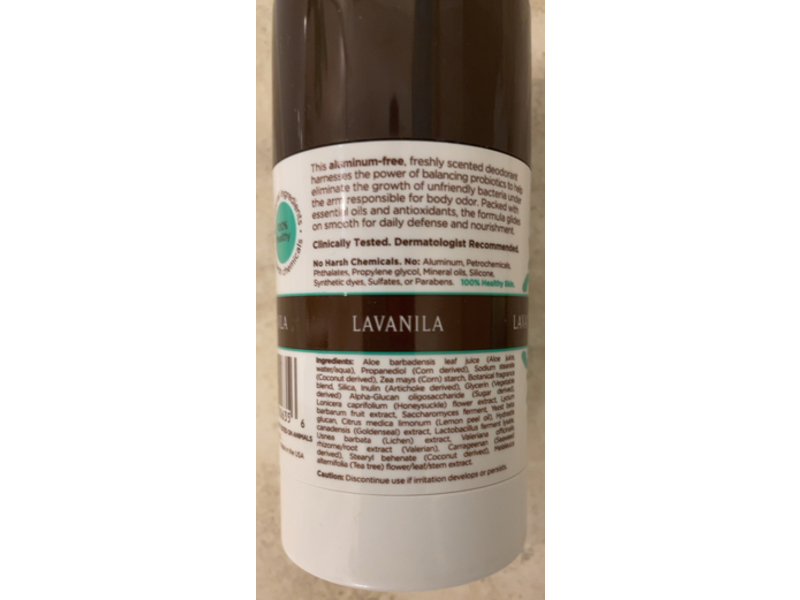 Lavanila The Healthy Probiotic Deodorant, Vanilla Eucalyptus, 2 oz/57 g