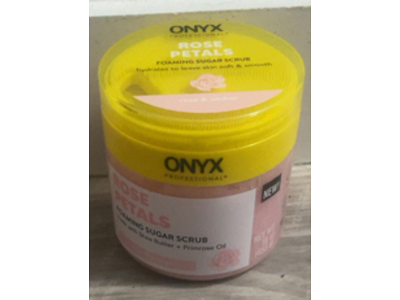ONYX Foaming Sugar Scrub, Rose Petals, 16 oz/453 mL