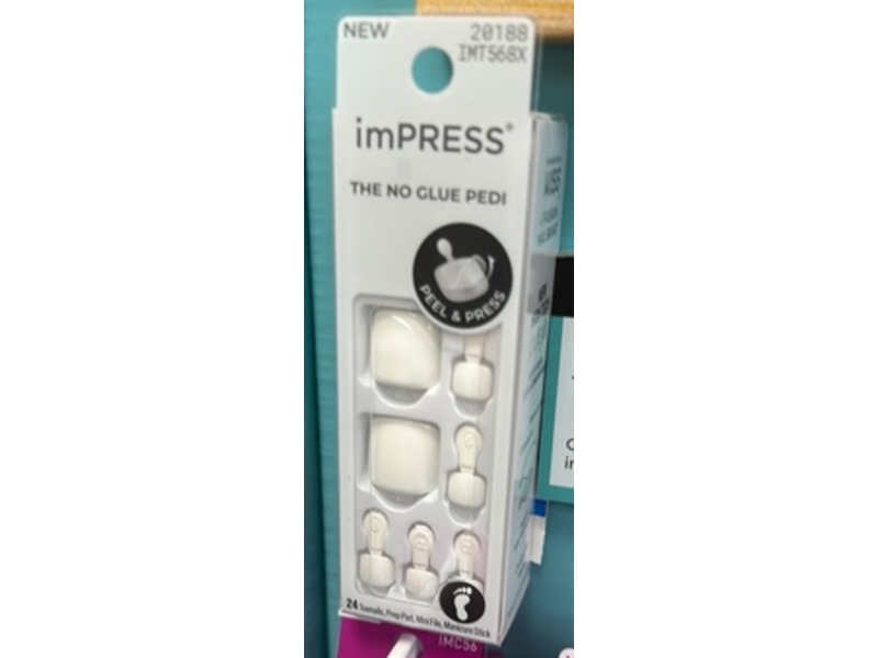 Impress The No Glue Pedi Press On Nails, Feel The Beat, 24 Toenails