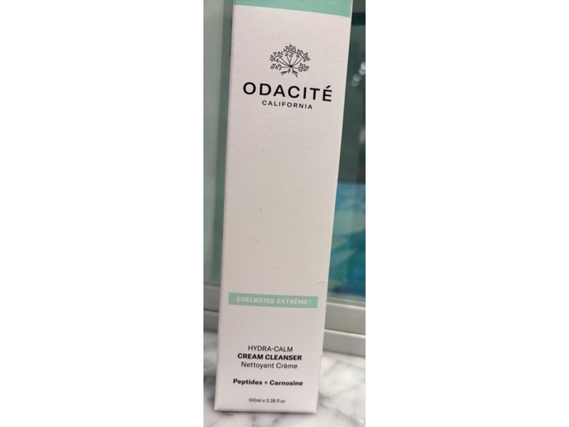 Odacite Edelweiss Extreme Hydra-Calm Cream Cleanser, Peptides + Carnosine, 3.38 fl oz/100 mL