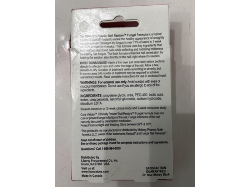Face Values Nail Restore Fungal Formula, 0.34 fl oz/10 mL