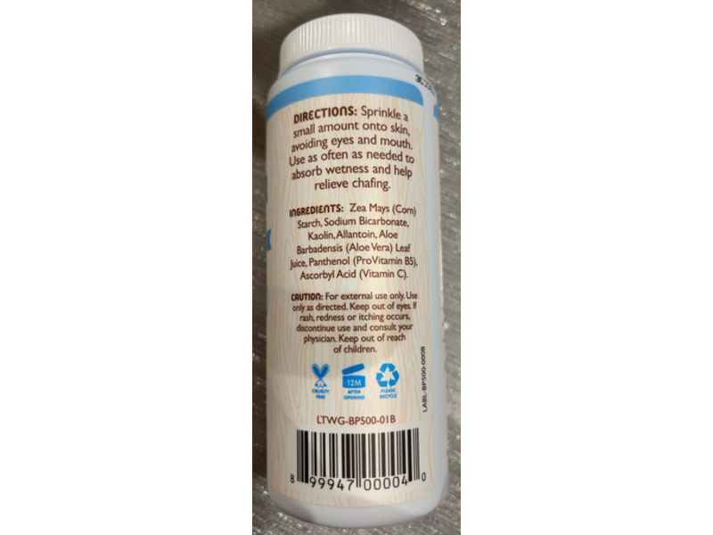 Little Twig Baby Powder, Pure Cornstarch & Aloe, 4.5 oz/128 g