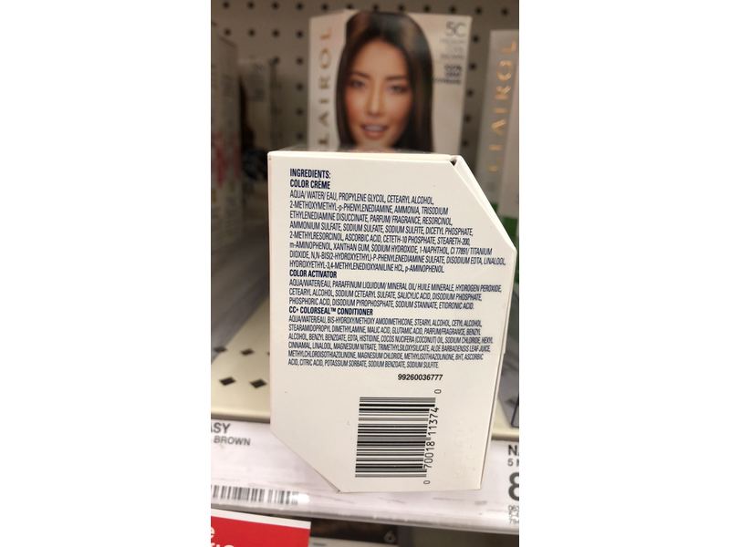 Clairol Nice'n Easy Permanent Hair Color, 5C Medium Cool Brown, 1 application