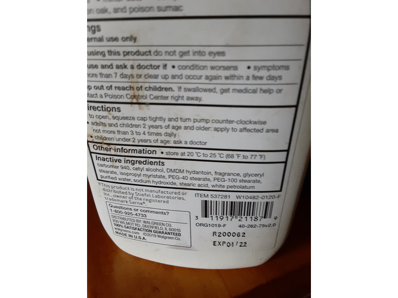 Walgreens Anti-Itch Lotion, Original Formula, 7.5 fl oz/222 mL