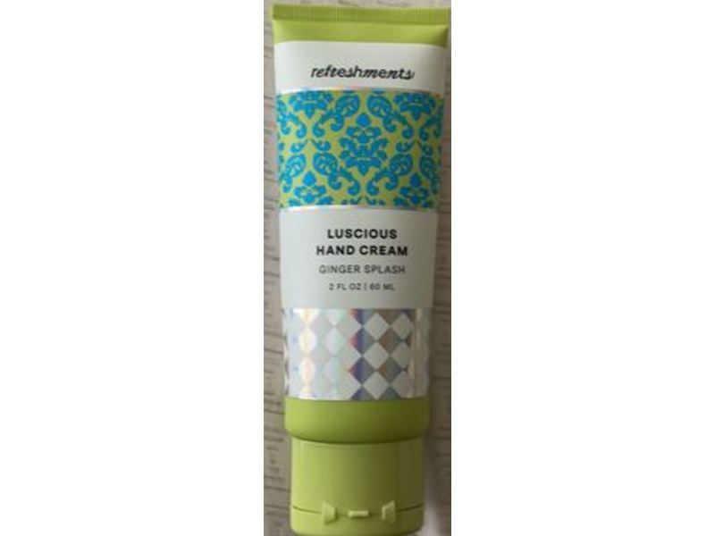 Refreshments Luscious Hand Cream, Ginger Splash, 2 fl oz/60 mL