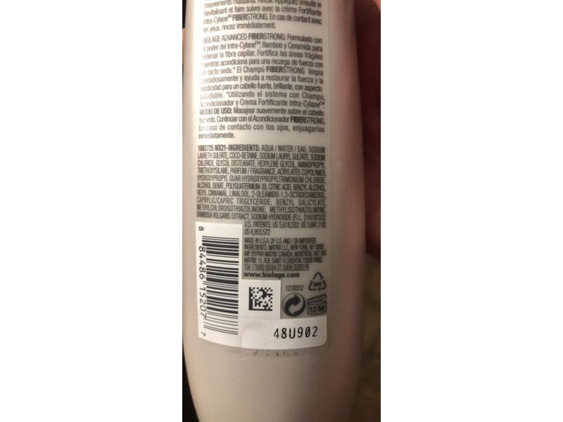 Biolage Advanced Fiber Strong Shampoo, Bamboo, 13.5 fl oz/400 mL