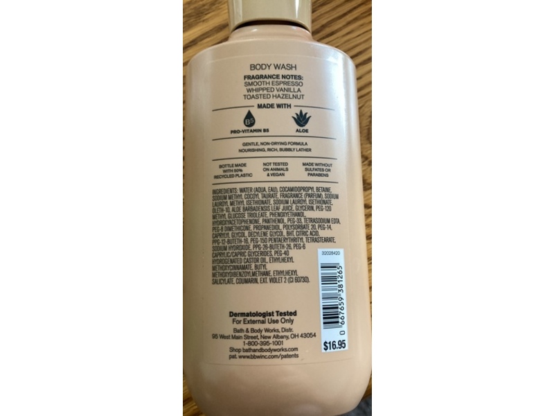 Bath & Body Works Body Wash, Vanilla Cafe, 10 fl oz/295 mL