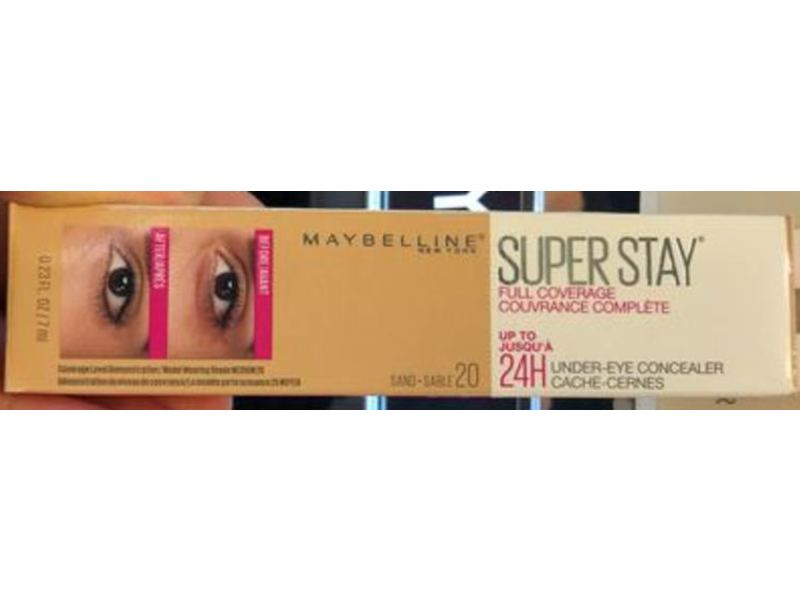 Maybelline New York Superstay Full Coverage Under-Eye Concealer, 20 Sand, 0.23 fl oz/7 ml