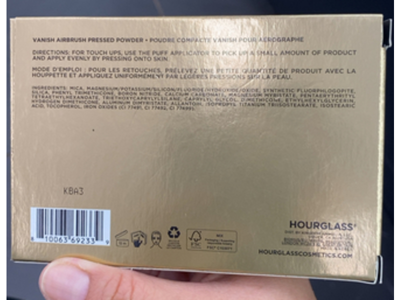 Hourglass Vanish Airbrush Pressed Powder, Translucent Tan, 0.37 oz/10.5 g