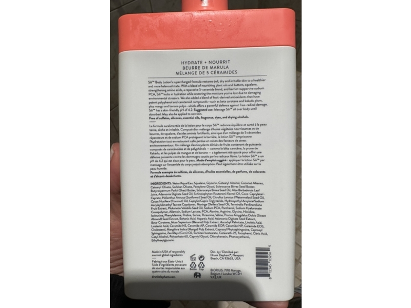 Drunk Elephant Sili Body Lotion, 25 fl oz/750 mL