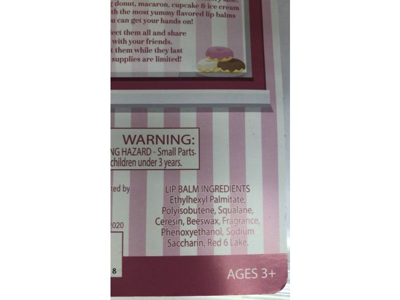 La Petite Pastry Shop Lip Balm, Strawberry, 0.12 oz/3.5 g