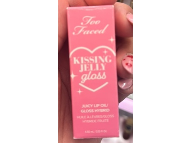 Too Faced Kissing Jelly Glass Juicy Lip Oil, 04 Peach Rings, 0.15 fl oz/4.50 mL