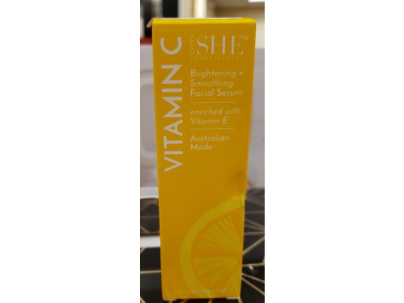 Om She Brightening + Smoothing Facial Serum, Vitamin C, 1.69 fl oz/50 mL