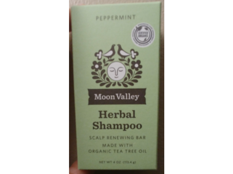 Moon Valley Herbal Shampoo Bar, Peppermint, 4 oz