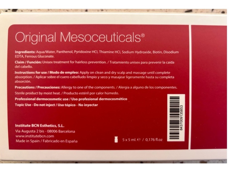 BCN Scalp Hair Loss Cocktail, 0.176 fl oz/5 mL, 5 Count