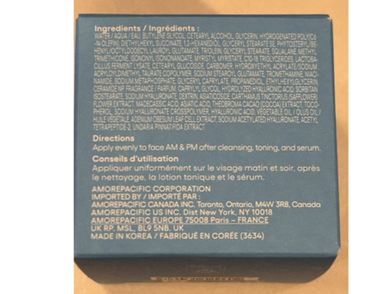 Laneige Blue Hyaluronic Intensive Moisturizer, Water Bank, 1.6 fl oz/50 mL