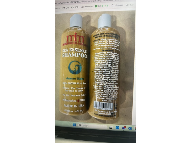 Morrocco Method Sea Essence Shampoo, Element Water, 16 fl oz/473 mL