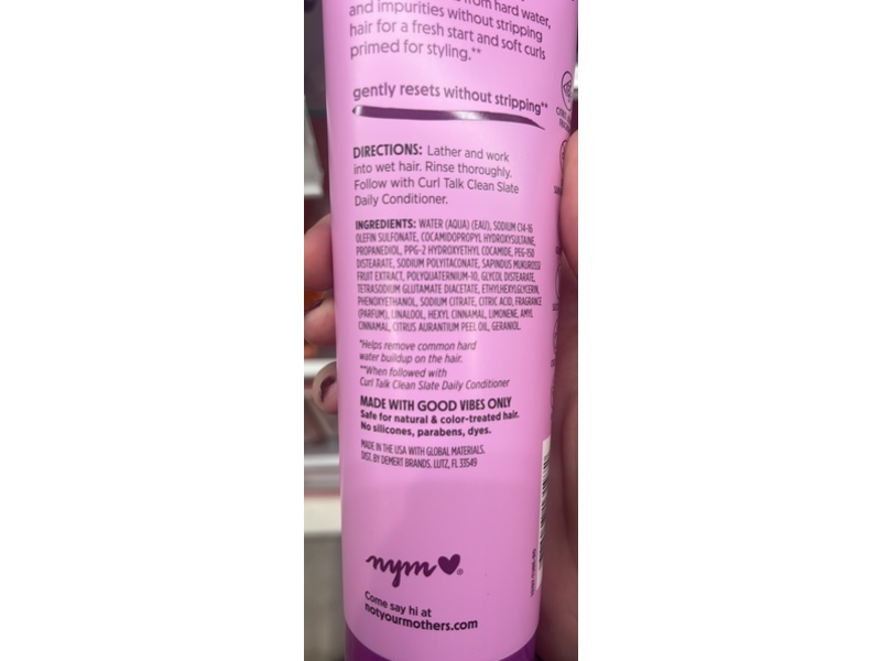 Not Your Mother's Clean Slate Curl Talk Daily Shampoo, 9.7 fl oz/287 mL