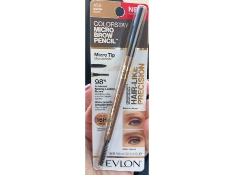 Revlon ColorStay Micro Eyebrow Pencil, 450 Blonde Blond, 0.003 oz/0.9 mL