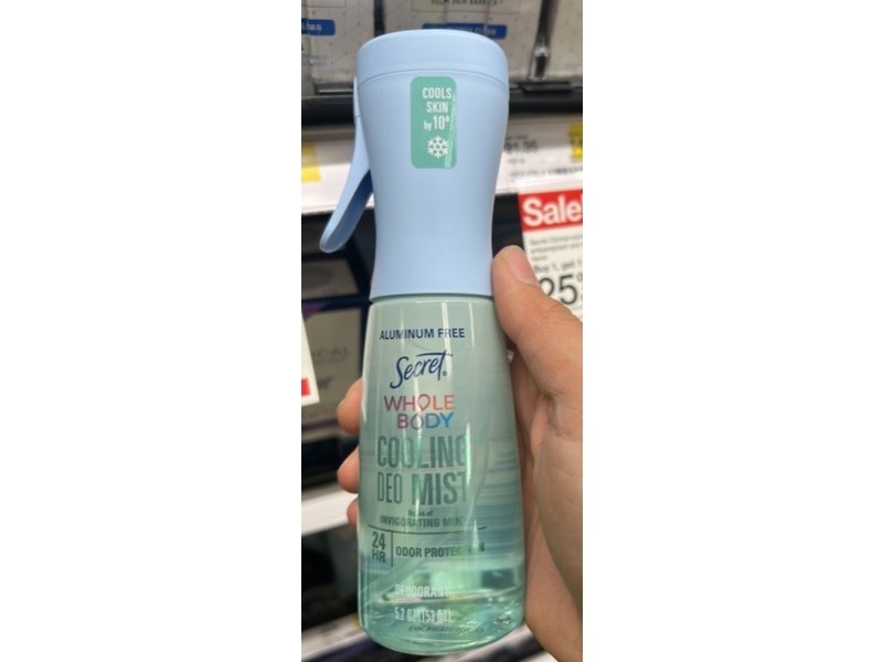 Secret Whole Body Cooling Deo Mist, Invigorating Mint , 5.2 fl oz/153 mL