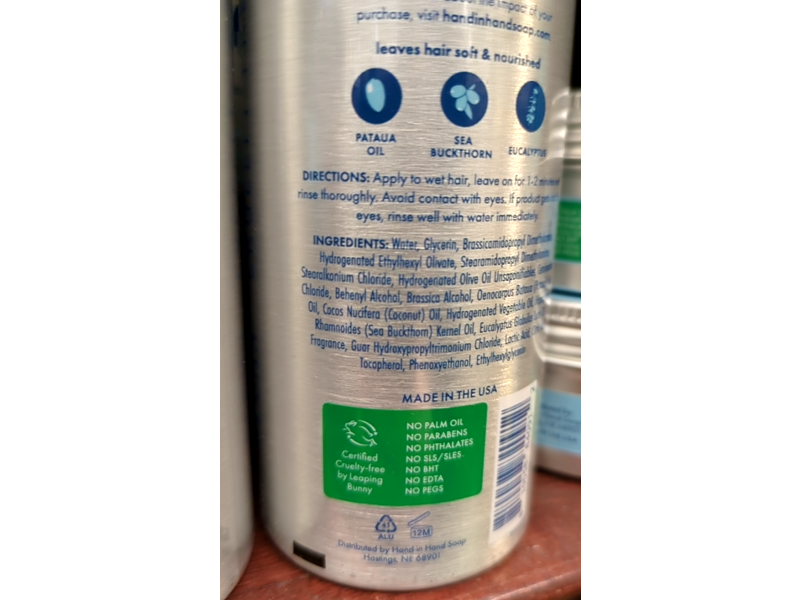 Hand In Hand Detox Sea Salt Conditioner, Sweet Mint & Eucalyptus, 12 fl oz/354 mL